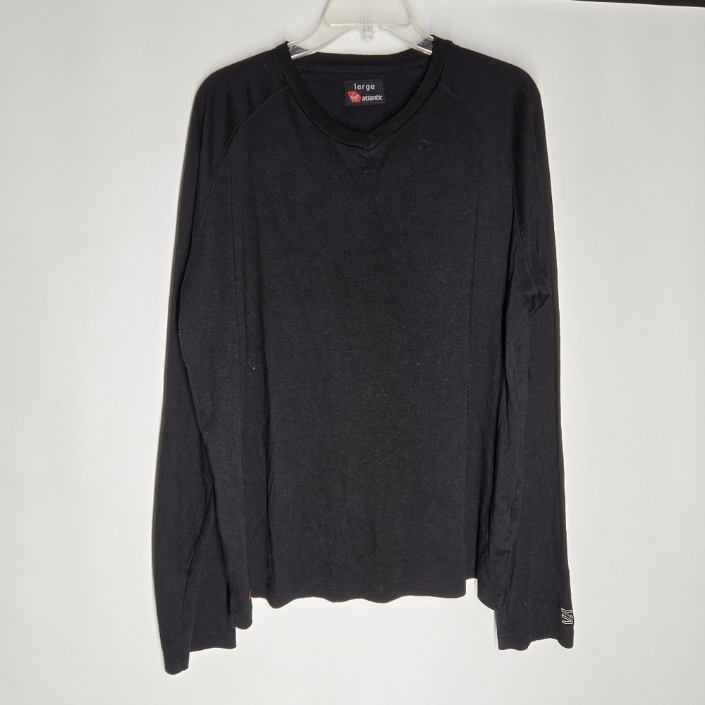 Atlantic Sleek Black Long Sleeve Tee